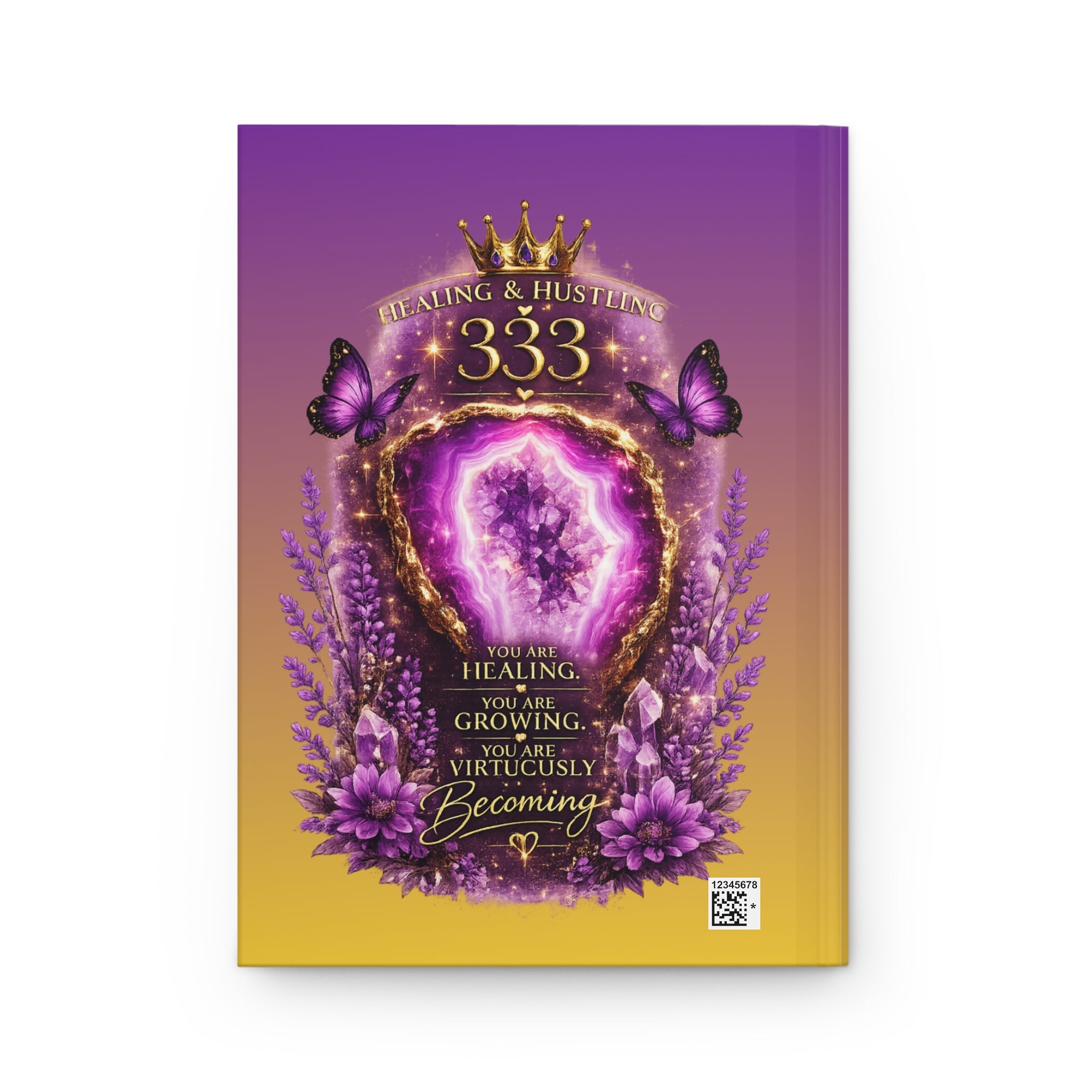 Purple & Gold Ombre Hardcover P.31 — 'Write Your Testimony' Inspirational Notebook