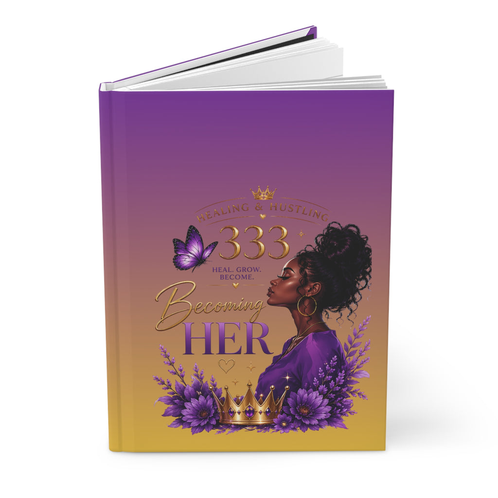 Purple & Gold Ombre Hardcover P.31 — 'Write Your Testimony' Inspirational Notebook