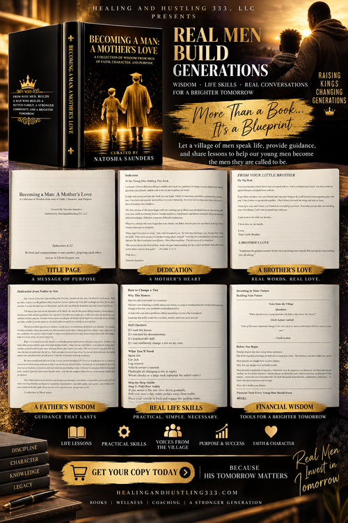 Becoming a Man: A Mother's Love interior book preview and promotional graphic